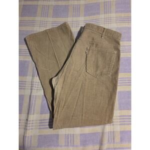 Vtg Levis 646 Corduroy Pants Men 37 X 30 Tan Brown Flare Bell Bottom Talon 70s